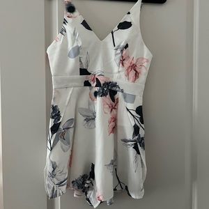 White floral romper